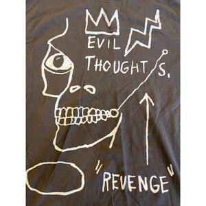 Jean-Michel Basquiat Goodie Two Sleeves Evil Thoughts Revenge T-Shirt - Medium‎